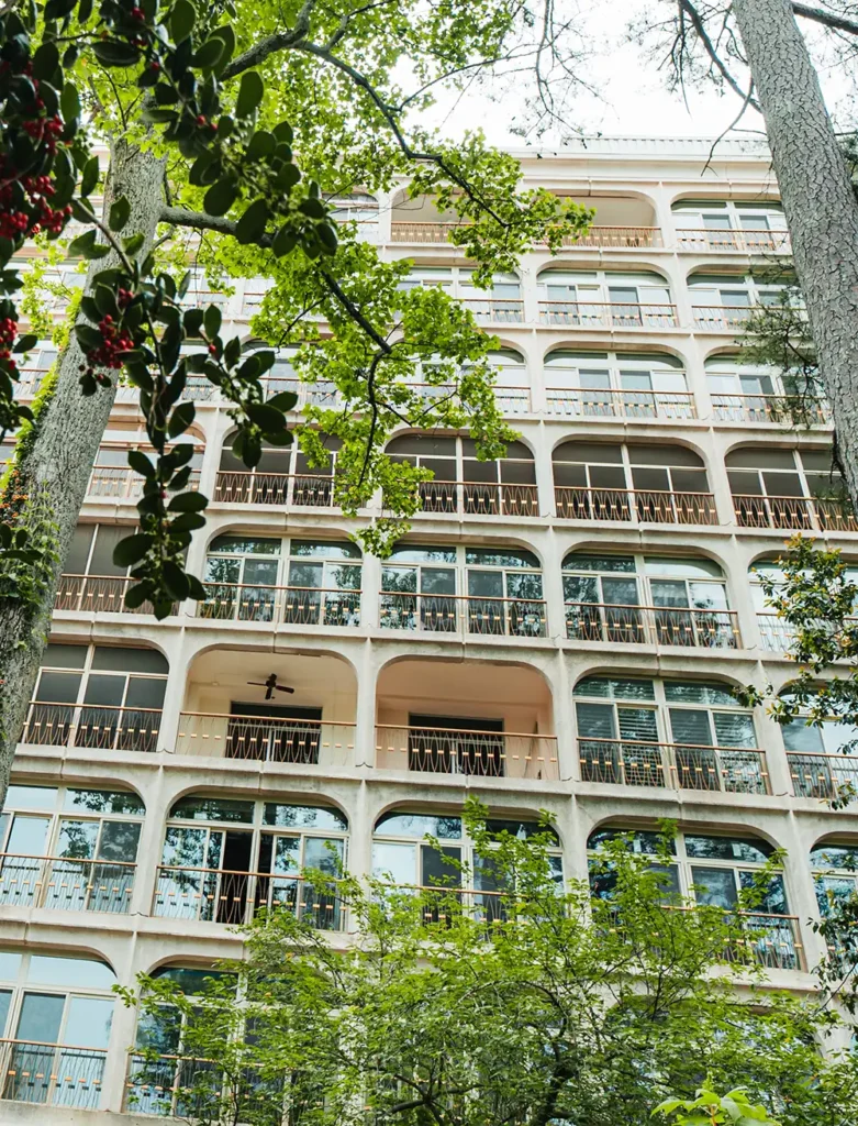 The exterior of the Club Tower at Canterbury Court