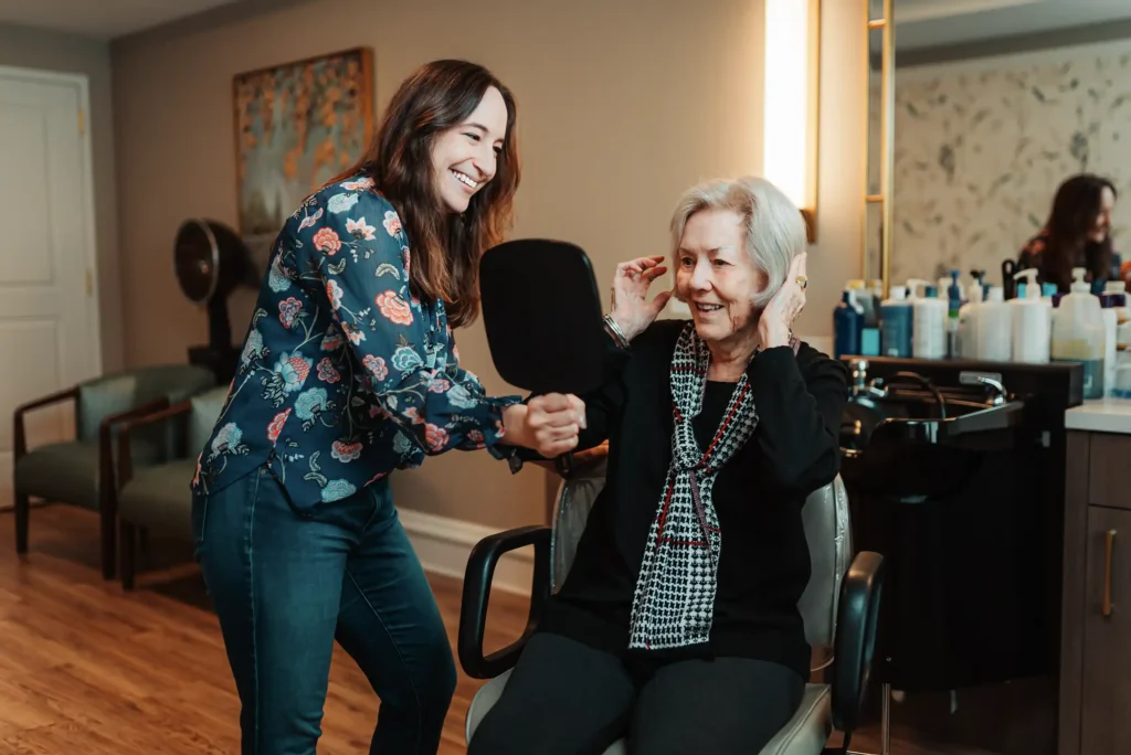 Resident at the salon at Canterbury Court