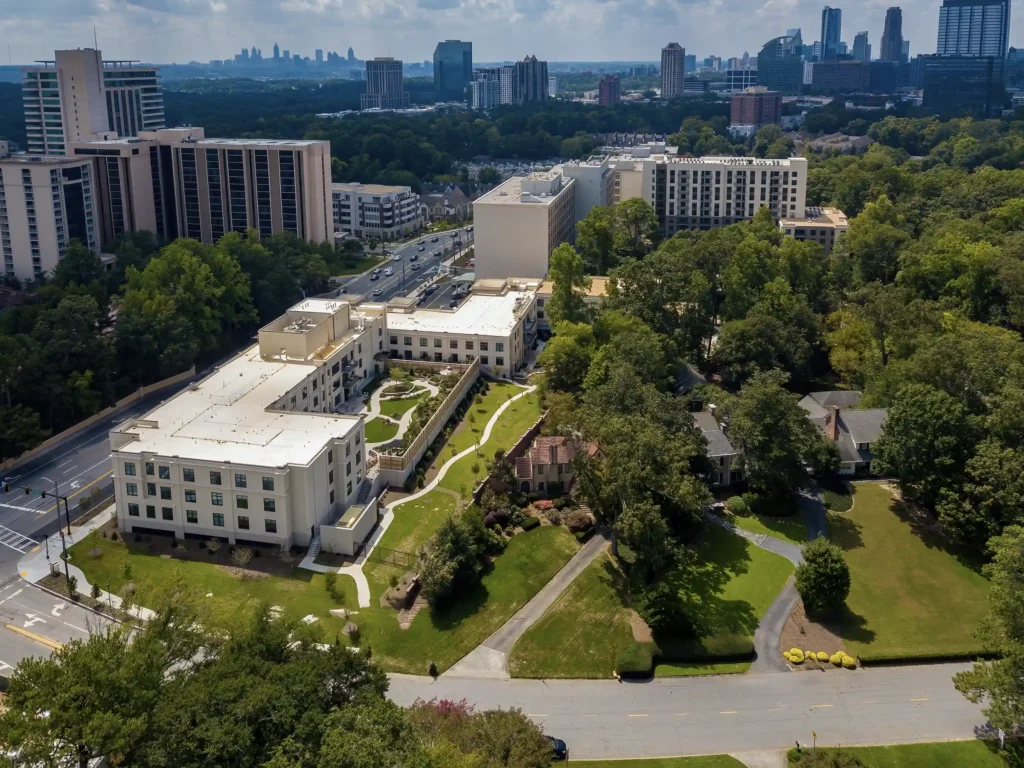 Arial view of Canterbury Court